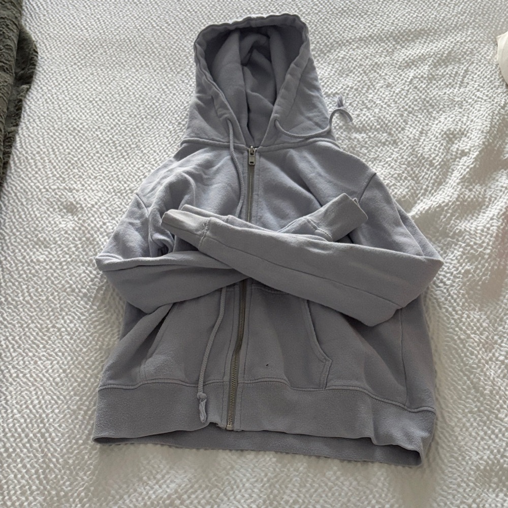 Gray Zip-Up Hoodie